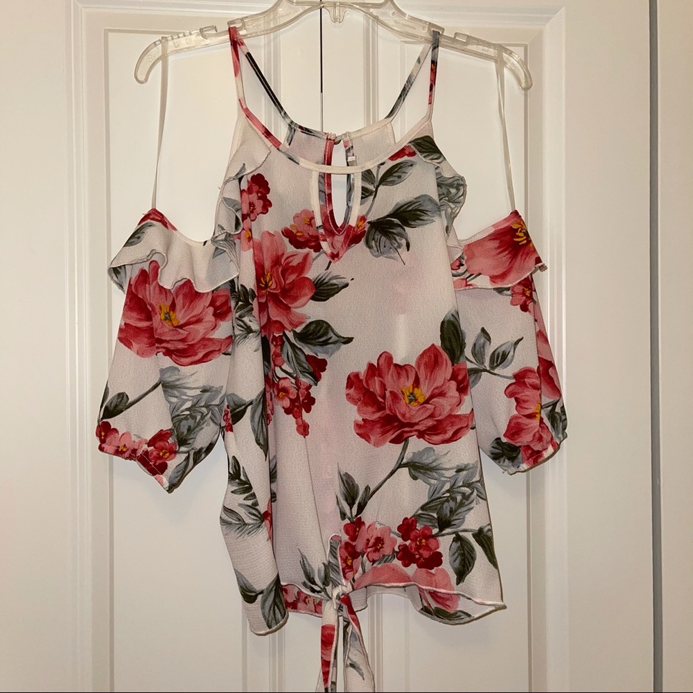 Papaya Floral Blouse